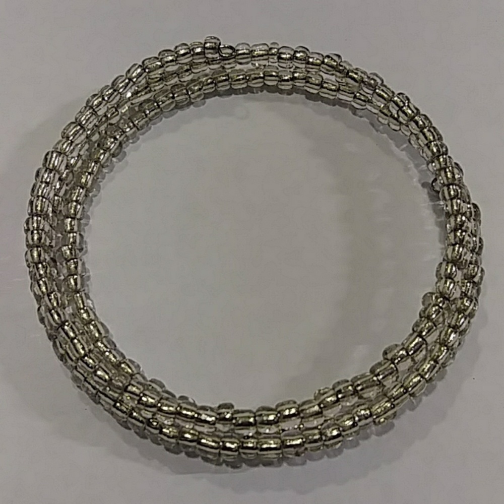 NWT SLIP ON CLEAR BEAD BANGLE BRACELET